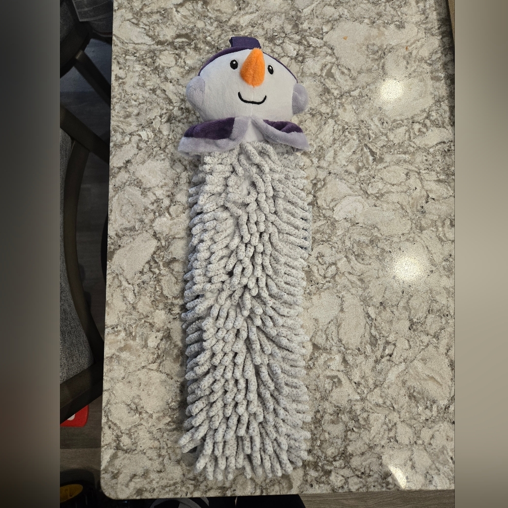 Norwex Snowman Pet To Dry Hand Towel